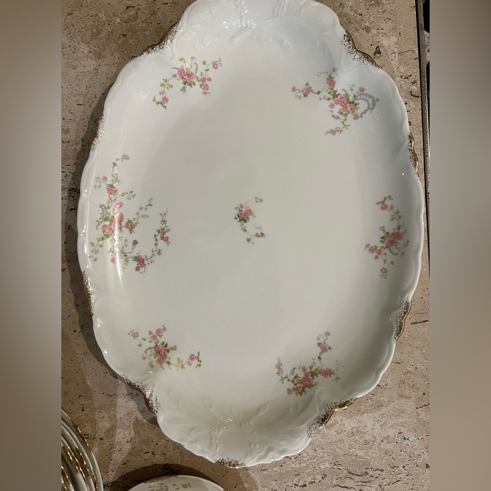 Old Abbey by Warwick 15" Oval Serving Platter Perfect Condition 1949